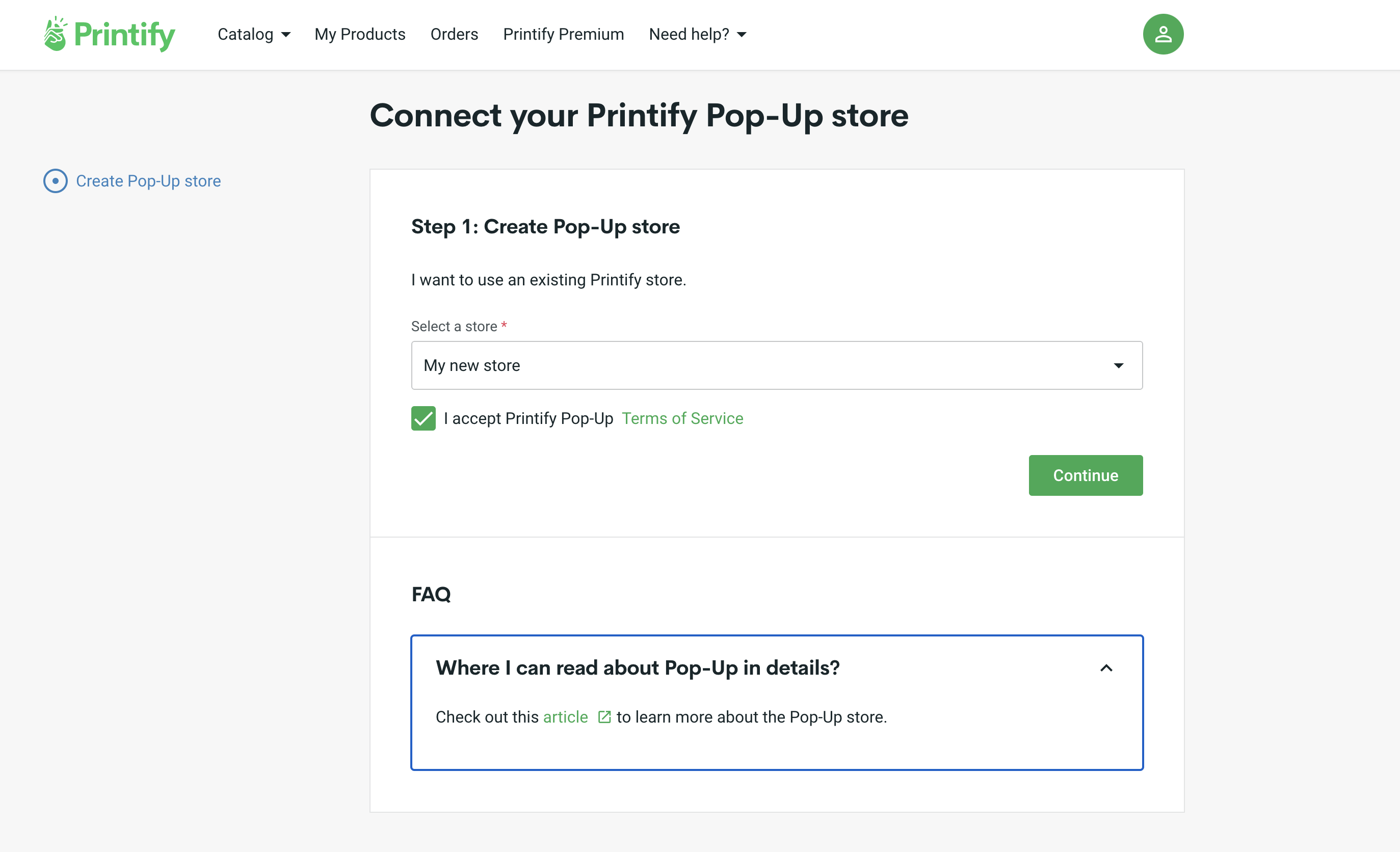 how-can-i-create-a-pop-up-store-printify