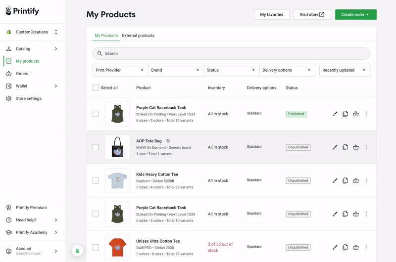 Make Changes to Your Orders Directly - Printify