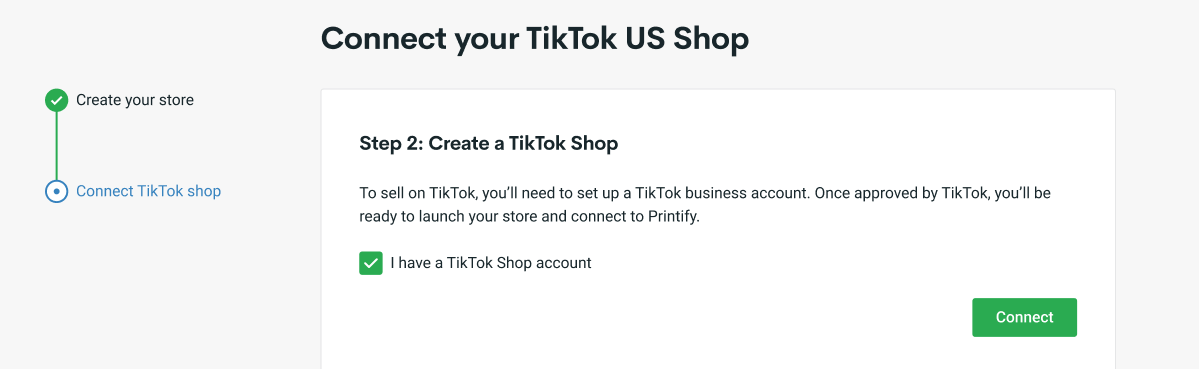 Connect your TikTok shop to your ,  or Walmart store