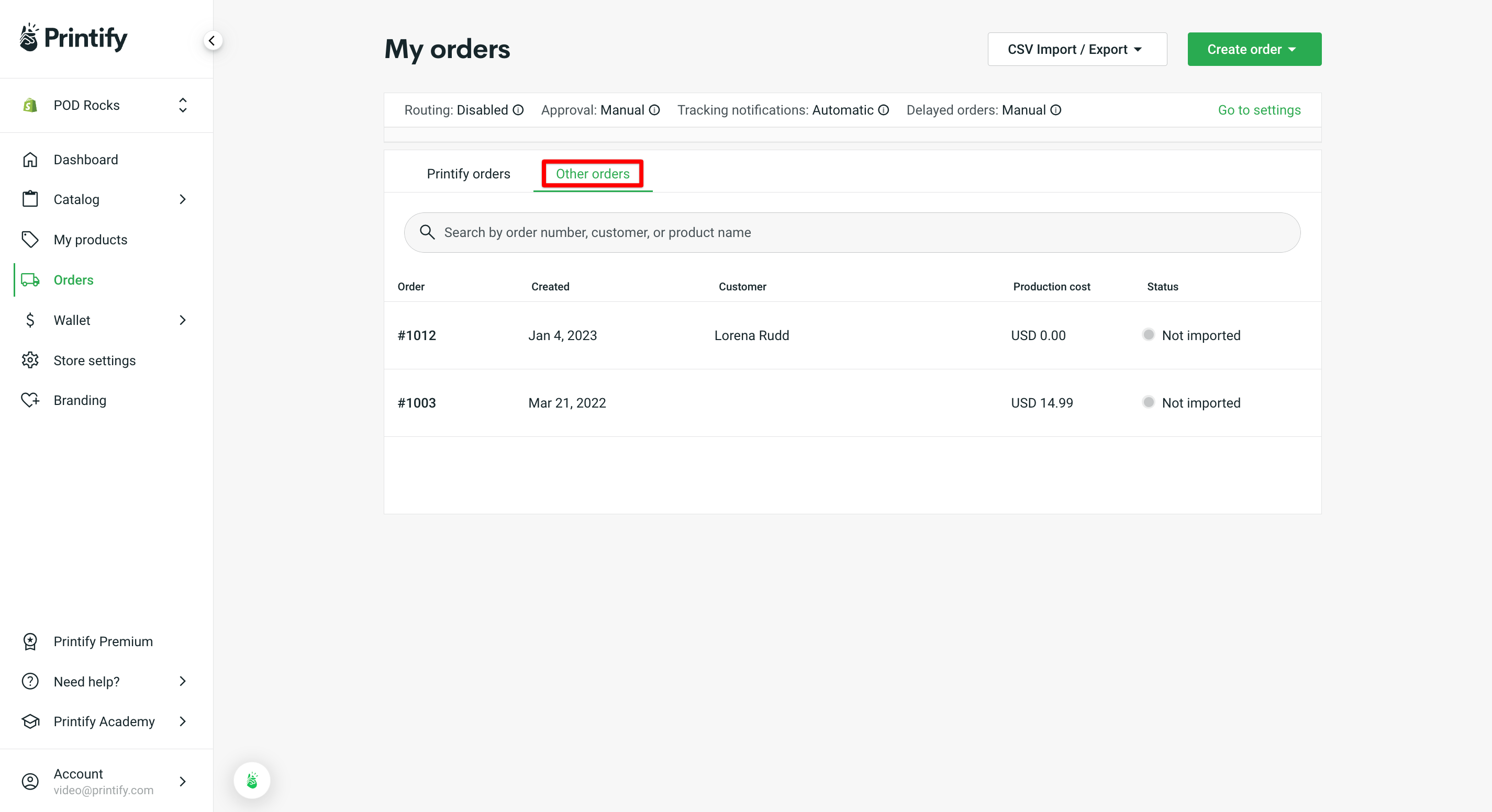 Automatically importing  Orders