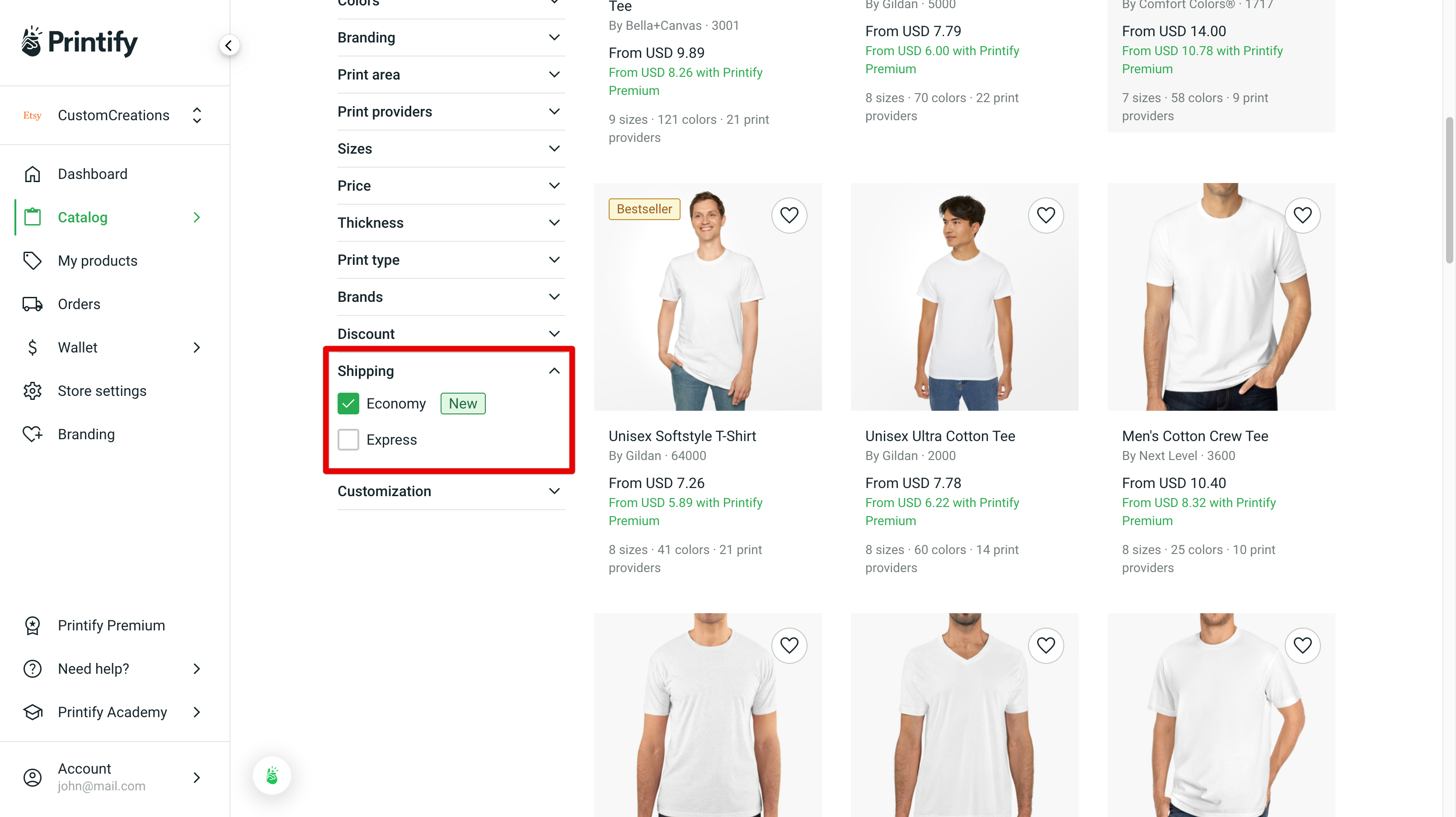 What is Economy Shipping? Printify