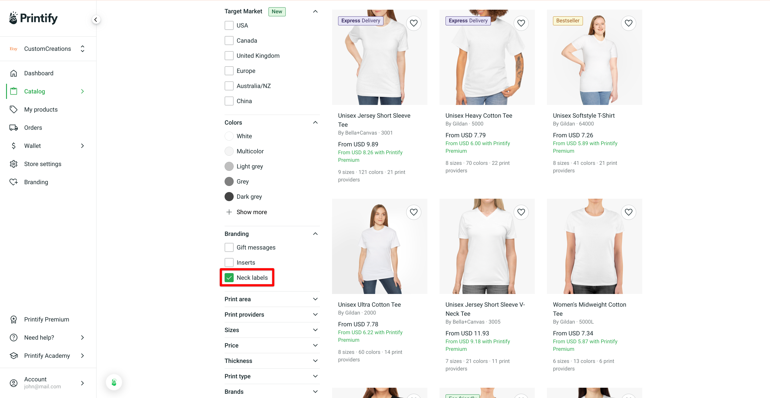 How can I create a custom neck label? – Printify