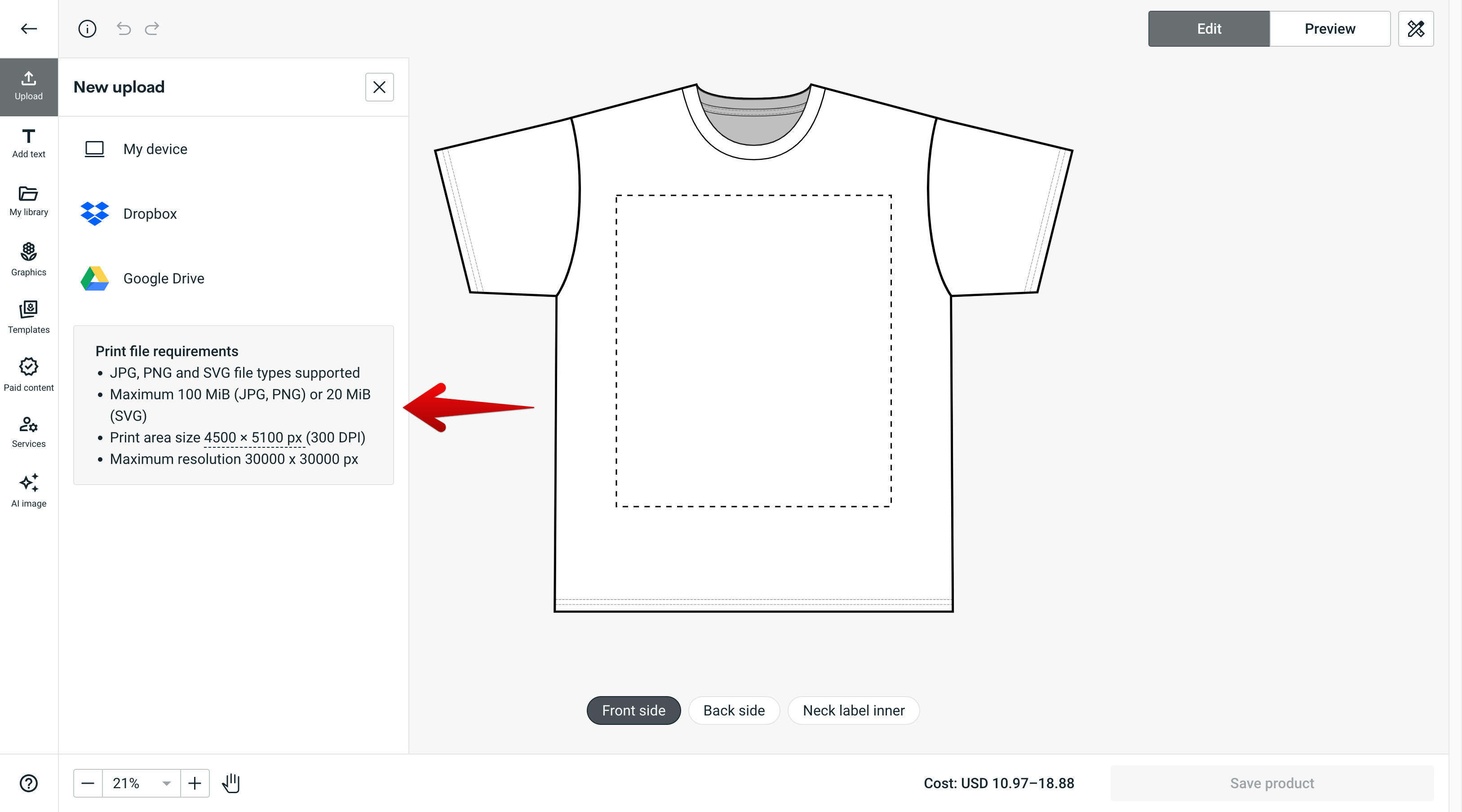 Will my design be scaled up or down based on the garment size? – Printify