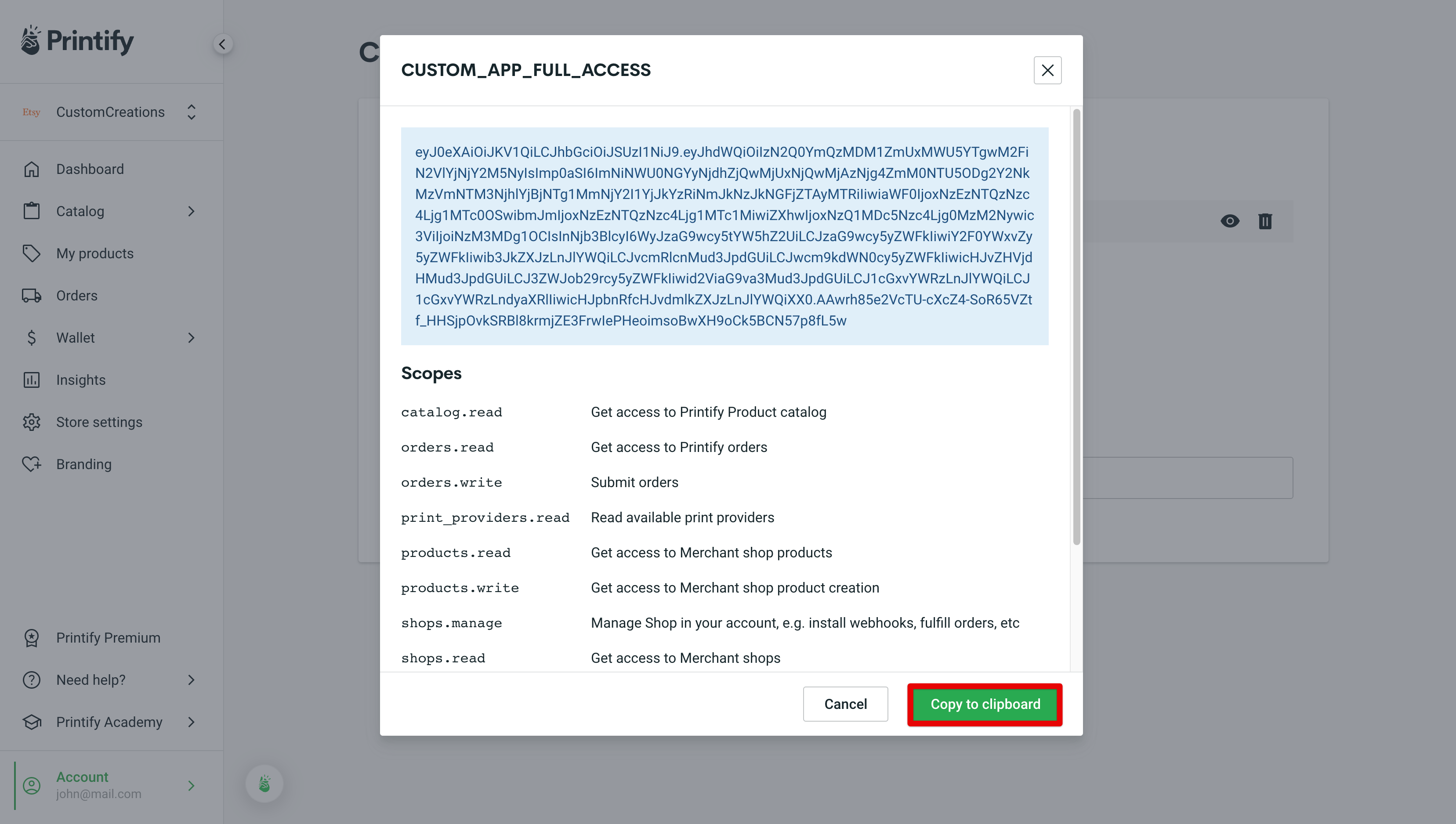 How can I generate an API token? – Printify