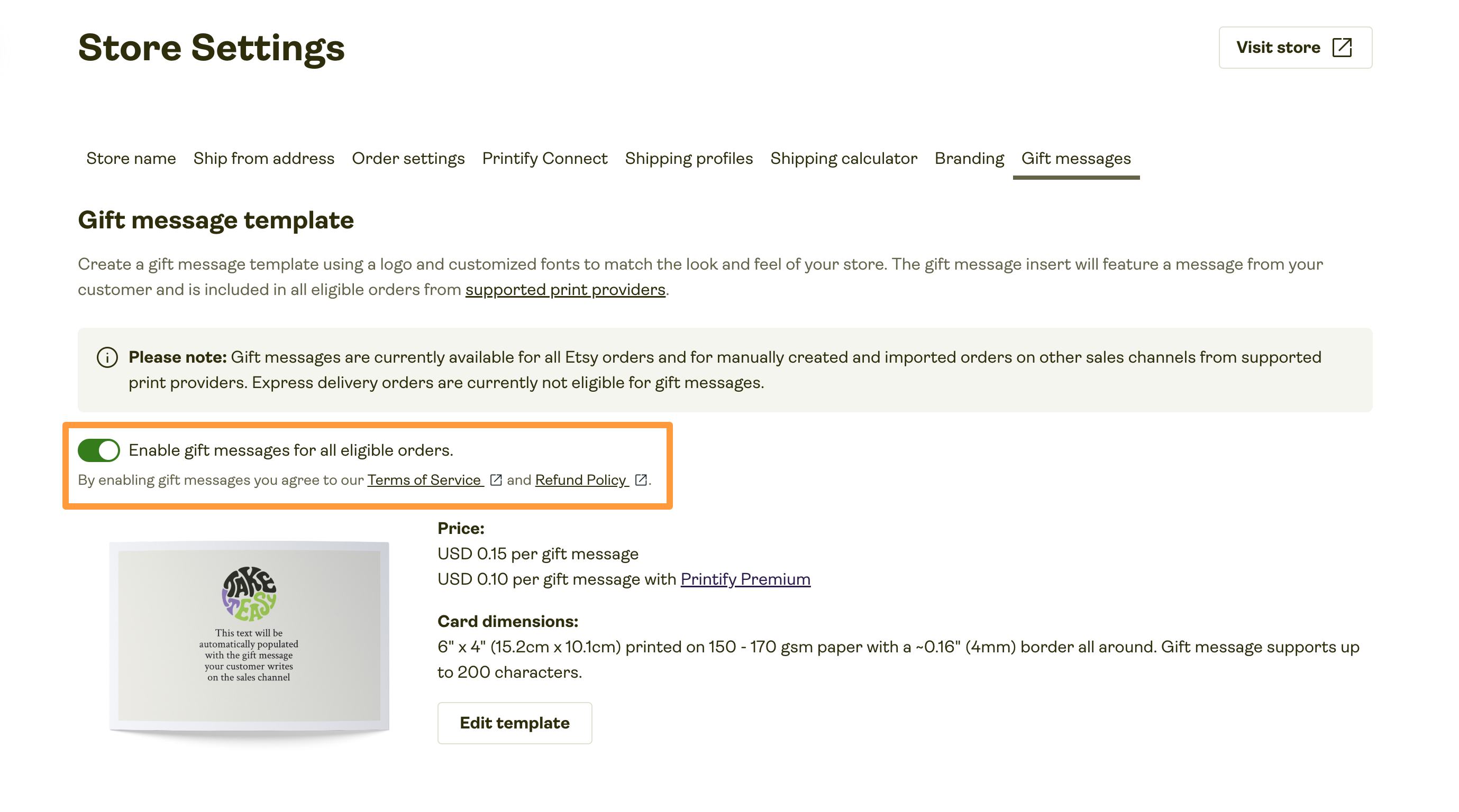 How can I add a gift message to a manual order? – Printify