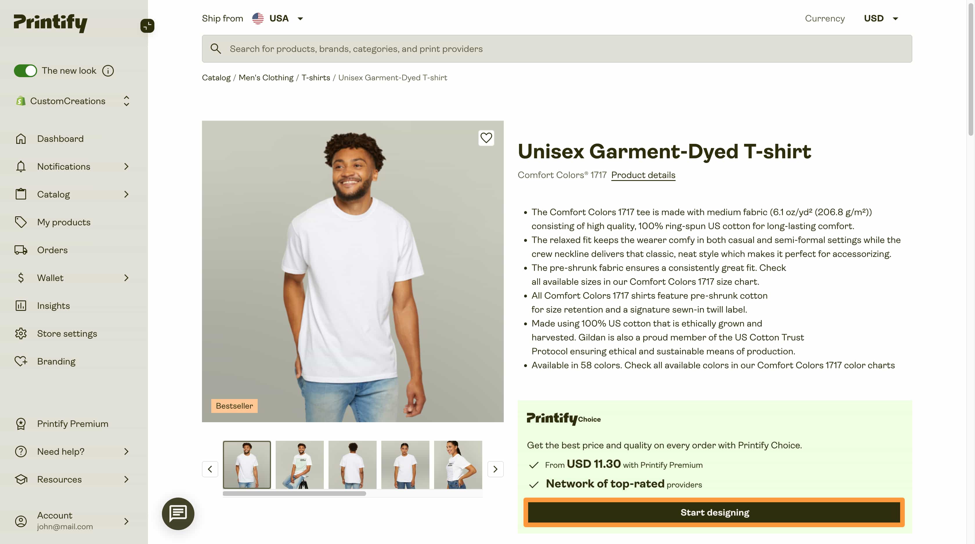 Printify AI product features