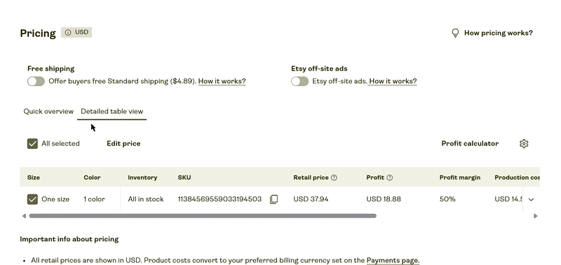 Pricing tool walkthrough.