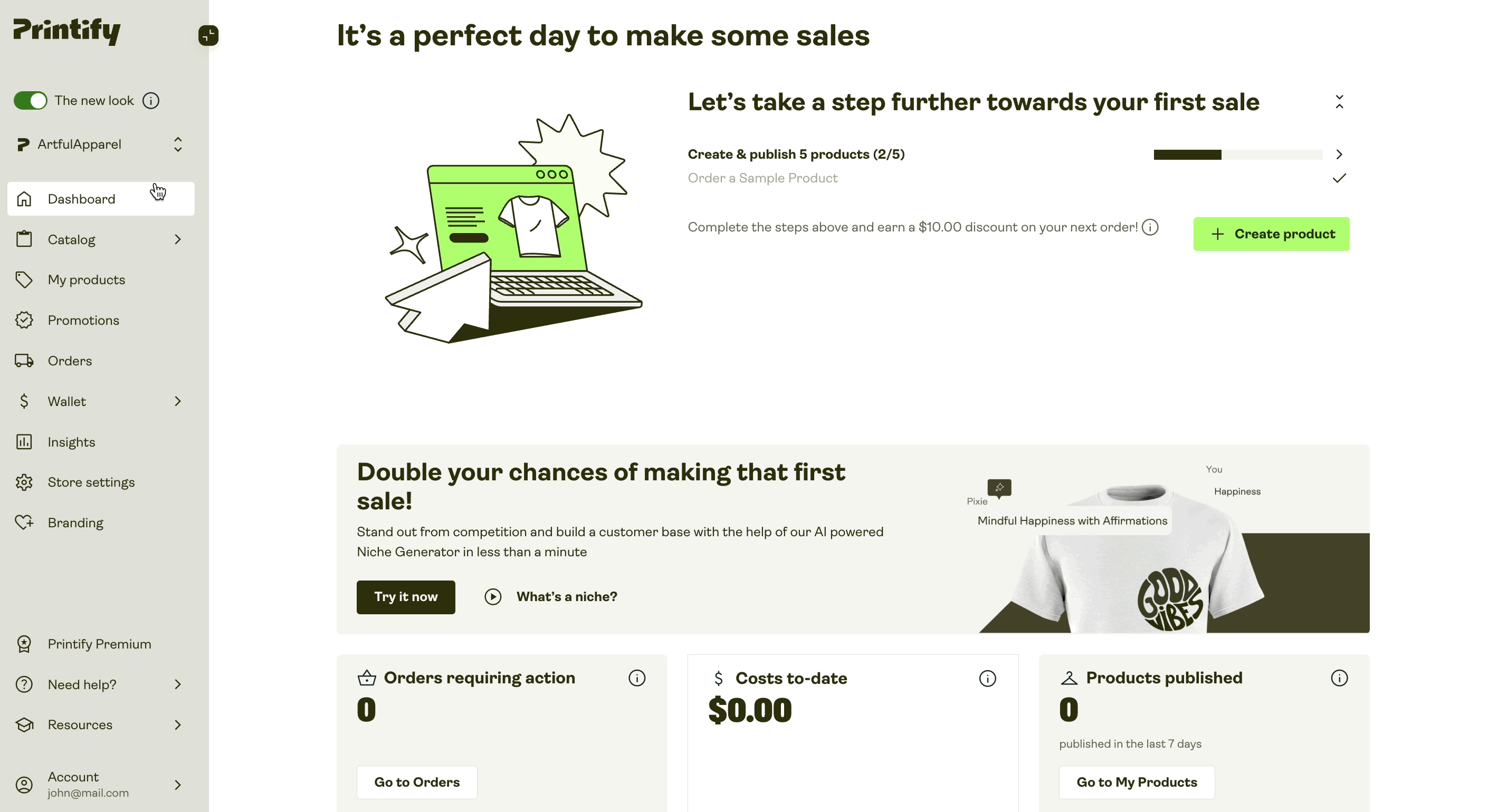 Walkthrough of disconnecting a store from Printify.
