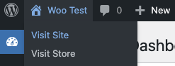 Visit Site button in WP admin.