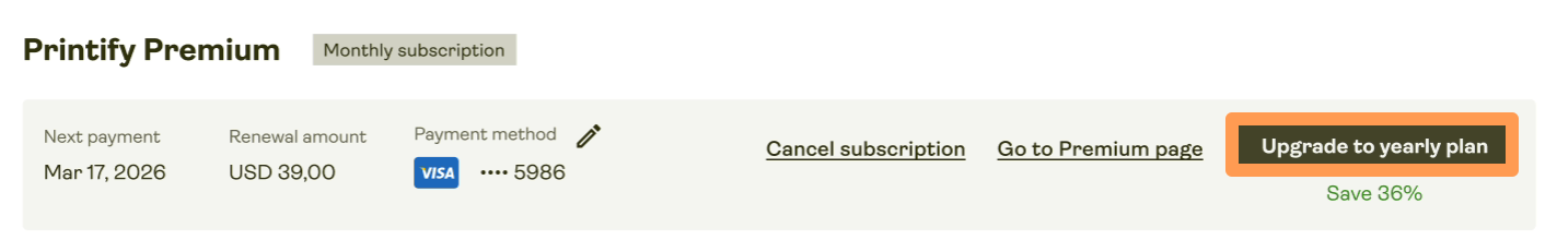 Upgrade To Yearly Plan