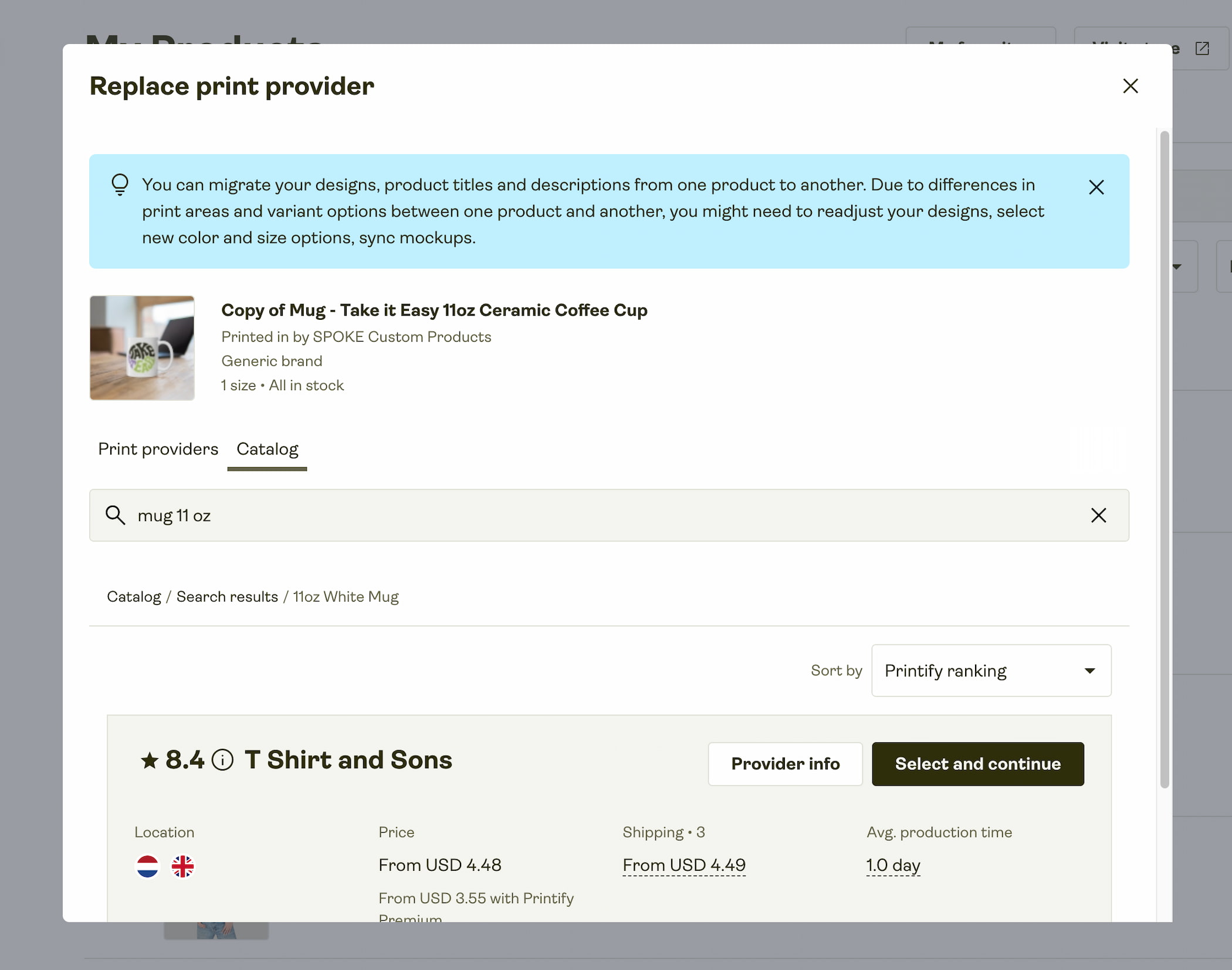 Select an alternative product.