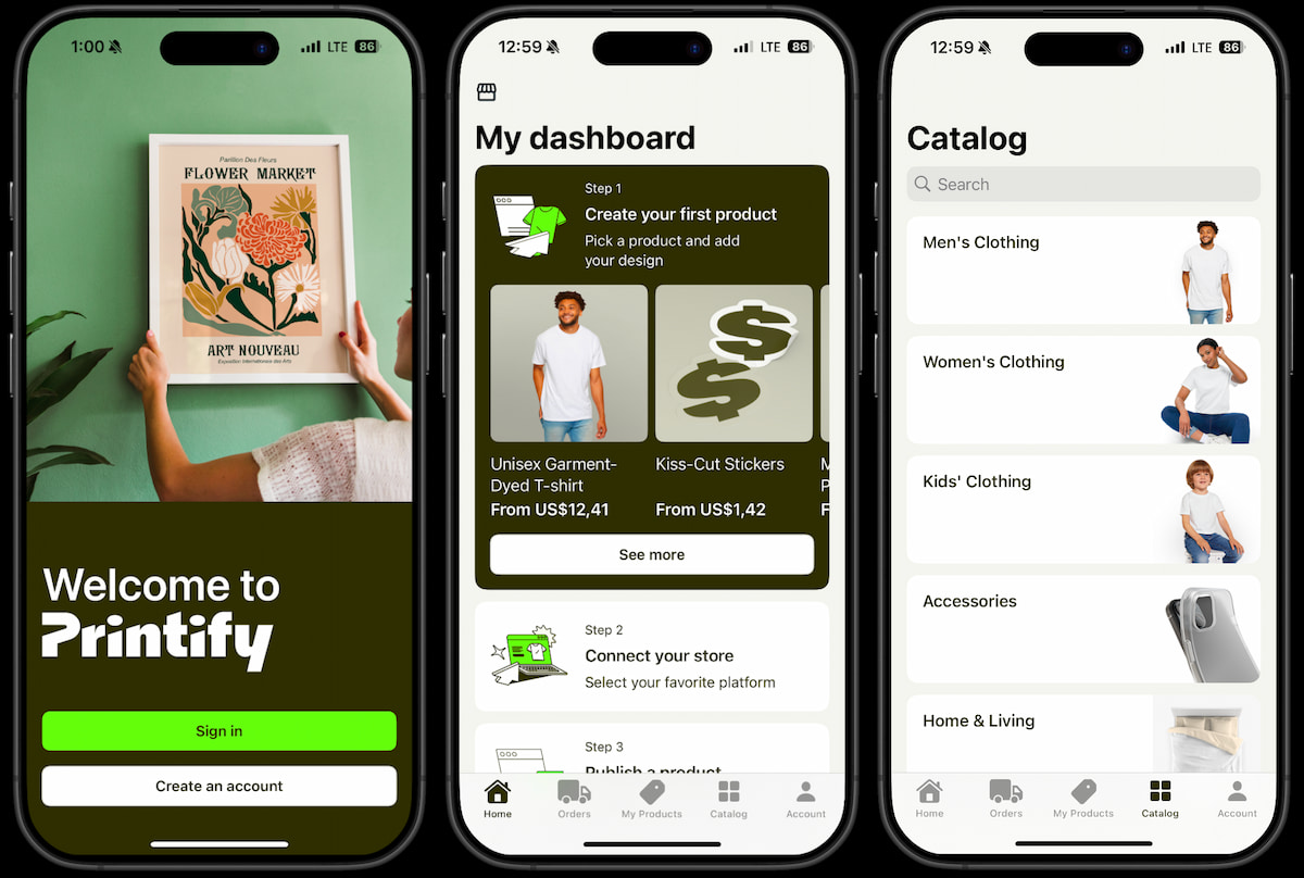 Printify app visual.