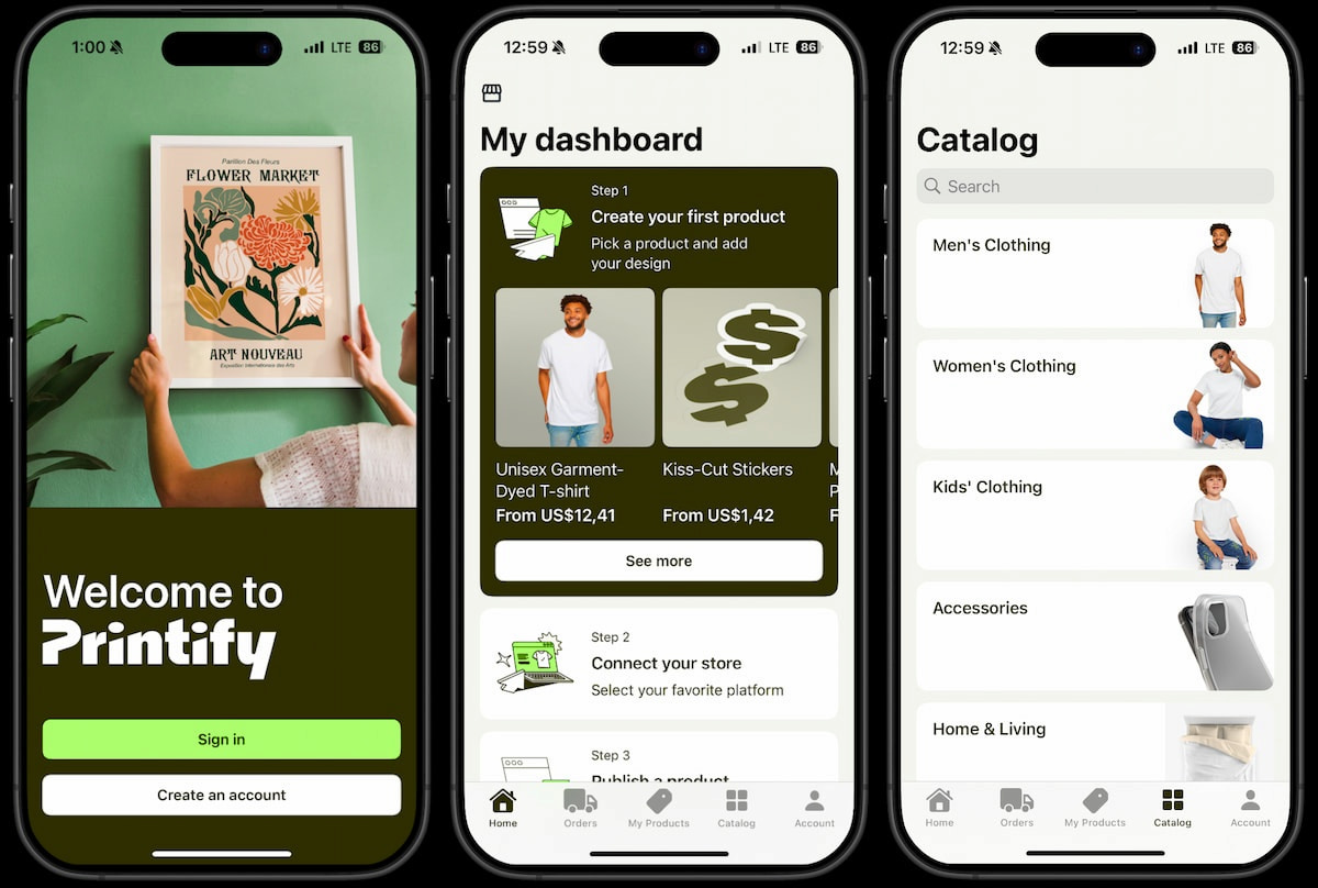 Printify app visual.