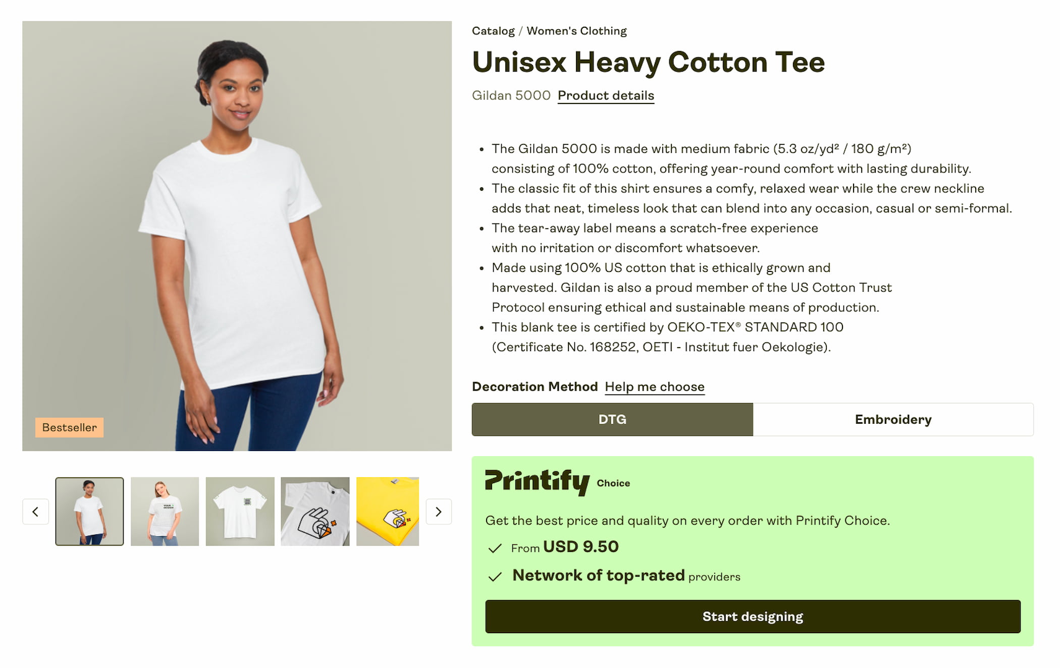 In our Catalog, under the Printify Choice category, choose a product.