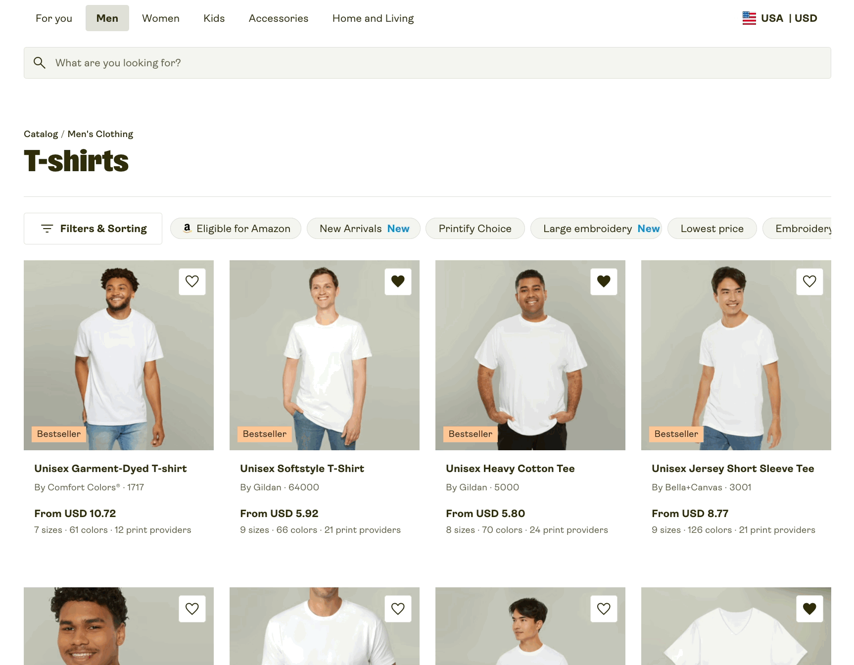 Locating the product size guide.